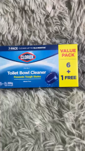 แพคสุดคุ้ม6+1ก้อนlorox toilet bowl cleaner ก้อนทำความสะอาดสุขภัณฑ์ แถบเหลือง