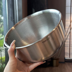 Double Layer Stainless Steel 316 Drain Basket Fruit Rinse Basin Home Kitchen Vegetable Washing Basket Self Kept Model