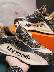 Dusharenu Mens Casual Sport Shoes Thick Bottom Heightening Running Shoes PU Material Cross Buckle Breathable Comfortable