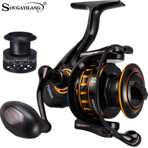 Sougayilang Fishing Reel Metal Spool Anti-corrosion Spinning Reel for Saltwate Carp Fishing Pesca Free Line  Fishing Tool
