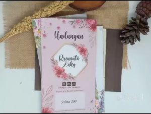 (50 Pcs) Cetak Undangan Nikah Model Wayang Undangan Pernikahan Undangan Khitan Murah Artistik Rustik MQ105 Bisa COD Free Plastik opp dan Label nama