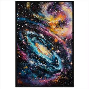 Tranh phong cảnh vũ trụ. Tranh treo tường dán tường sơn dầu canvas trang trí. CGI-1519