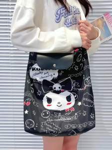 100% Authentic Sanrio Cinnamoroll Crossbody Shoulder Bag Women Bag Tote Water-resistant Soft&Large Capacity for Girls Kuromi Birthday Gifts 35016