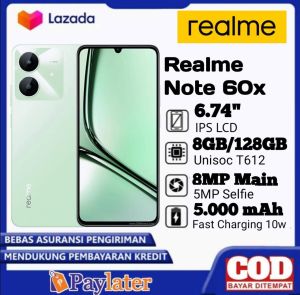 REALME NOTE 60X RAM 4+4/128GB) Camera 32MP ORIGINAL imei terdaftar kemenperin