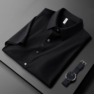 เสื้อเชิ้ตผู้ชายคอวีแขนยาวทรงสลิมฟิตป้องกันรอยยับ ปักลาย ผ้าลายสก็อต สไตล์อังกฤษ สำหรับผู้ชาย เสื้อเชิ้ตทำงาน