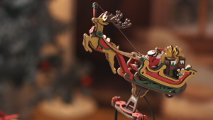 Robotime ROKR Santa on Sleigh Pendulum Balance Toy (MCD05) 3D Puzzles Wooden Crafts Kits