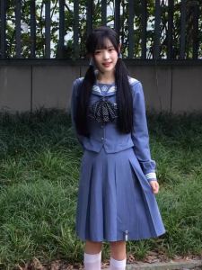 Bộ Đồng Phục Học Sinh Tokyo Original Waterdrop Blue Sailor Long Sleeve Womens College Style Set Trang Phục Công Sở Mùa Thu