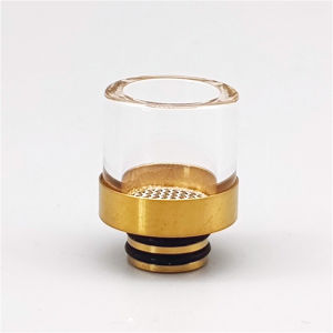 1PC 510 810 Anti-Spitback Stainless Steel Glass Drip Tip with Filter Screen