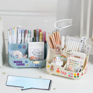 Pen Holder Ins Super Large Capacity Desktop Storage Box Multi-Functional Dressing Holder for Boys and Girls Study Pen Holder Chinese Style Small Size