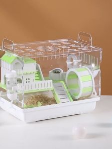 【READY-STOCK】47 Hamster Acrylic Cage Hamster House Complete Set Deluxe Hamster Cage Small Animal Full Set Cage 仓鼠笼子套餐组合 仓鼠亚克力笼子 小宠笼子 小宠物亚克力笼