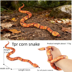 Oenux Original Simulated Rattlesnake Model Realistic Banded Krait Red-Banded Snake Action Figures Collection Halloween Prank Toy