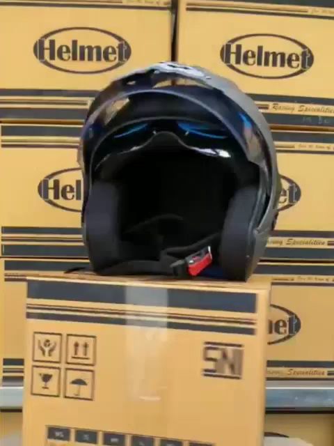 HELM INK DOUBLE VISOR SNI ORIGINAL MERK hrk niels EMBOSS SNI FREE PAKING KARDUS..