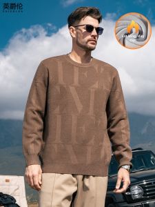 Enjeolon | Thickened & Warm Letter Pattern Sweater