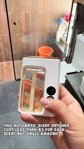 Aroma Diffuser Automatic Aroma Sprayer LED Digital Display Aromatherapy Machine Rechargeable Wall Mounted Essential Oil Dispenser Room Fragrance