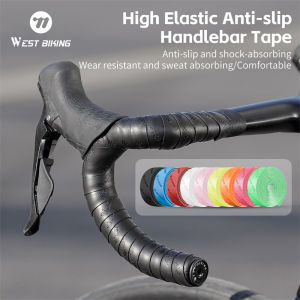 WEST BIKING Bicycle Handlebar Tape PU EVA Anti Slip Bike Bar Tape Multicolor Shock Absorption Handle Bar Tape With 2 Bar Plugs