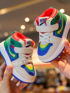 Children Soft Sole Sneakers Autumn and Winter New Non Slip Anti-Kick Baby Toddler Shoes Boys and Girls Casual Board Shoes Velcro