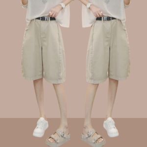 Shalldoer | กางเกงขายาวทรงตรงเอวสูงสไตล์เกาหลีสำหรับผู้หญิง กางเกงขายาวทรงตรงสีพื้น ทรงหลวม ทรงเข้ารูป ฤดูร้อน 2025 กางเกงขายาวทรงเข้ารูป