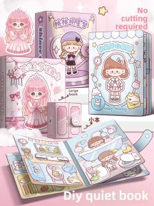 MONLEYTA | Quiet Book DIY Handmade Cotton Doll Material Childrens Toy Bean Book No Cutting 3D Cotton Doll For Girls Aged 3-6 Years