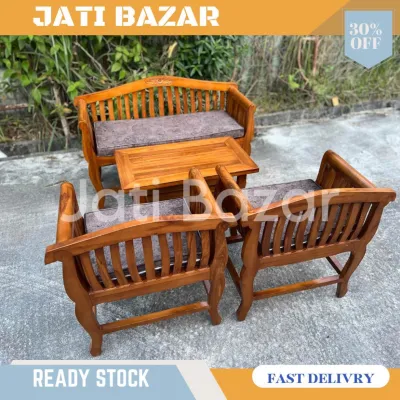 Set Kerusi jati kartini 211 Meja Kerusi kayu jati Teak Wood chairs