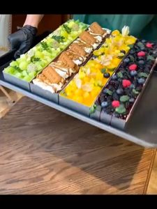 【พร้อมส่ง】ทนทาน เกรดอาหาร ถาดทีรามิสุ​ พิมพ์​ชีสเค้ก​ (เปิด1ด้าน) ถาดอบขนม กระทะ พิมพ์เค้ก 304 สแตนเลสกล่องแม่พิมพ์