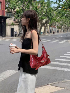 Red Underarm Wedding Bag Womens 2025 New Luxury Small Design High Quality Elegant Crossbody Tote Bag Korean Style Leisure