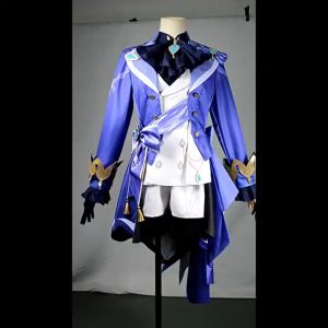 Game Impact Furina Focalors Role Playing Costume Wig Anime Full Set with Hat Fontaine Focalors Halloween Womens Wear