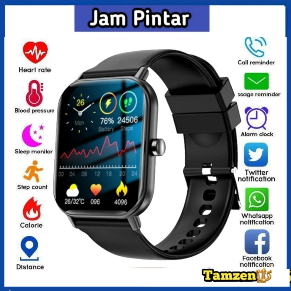 Jam tangan Hp Android pro Smartwatch New COD Upgrade Dz09 A1 U10 Gts IP67  Heart rate blood oxygen Layar warna Digital sport mode