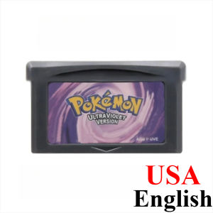 Bandai | Rare Pokemon Fan Made Hack GBA Game Cartridge Bundle Ultra Violet Snakewood Liquid Crystal Advance Retro RPG Game Card For