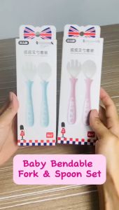 BABYSTEPS  Spoon and Fork Bowl Set Baby Feeding Set Baby Spoon Sudu Baby Silicon Sudu Makan Baby Garpu Baby Food Set