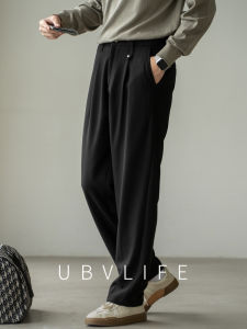 UBV | Easy-care Luxury Wool Blend Drop-crotch Loose Trousers