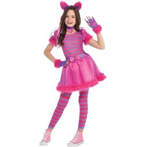 Girls Alice Cat In Wonderland Fancy Dress Up Women Cheshire Cat Costume For Family Halloween Carnival Party 2023