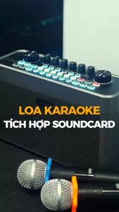 Loa Karaoke Bluetooth SY9 Hát Karaoke Livestream Tích Hợp SoundCard SY9 Loa Karaoke SY9 Kèm 2 Micro Không Dây