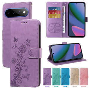 3D Embossed Butterfly Flower Wallet Leather Case for Pixel 11 10A 10 9A 9 8A 8 7A 7 Pro XL 5G Magnetic Phone Flip Book Cover