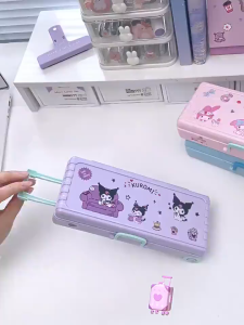 Sanrio Kuromi Stationery Pencil Case Box Creativity Suitcase Melody Modeling