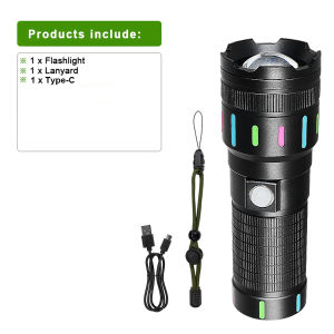 990000000LM High Power 900W LED Flashlight Long Range Flashlights Rechargeable Torch Aluminum Alloy for Hiking Camping Emergency