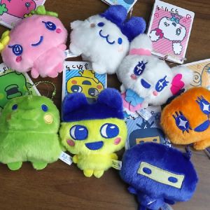 Bandai | New Tamagotchi Anime Mametchi Plush Doll Keychain Kawaii Mimitchi Bag Doll Pendant Kuchipachi Cartoon Doll Girly Heart Kid Gift