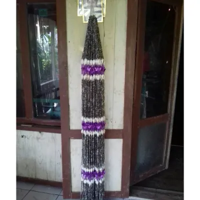 TIRAI HITAM KUPU-KUPU /GORDEN KERANG BANYAK WARNA 200CM 10HELAI