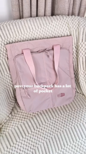 BAGSMART กระเป๋าเป้สะพายหลังขนาดใหญ่สำหรับผู้หญิงกระเป๋าเดินทางน้ำหนักเบากระเป๋าเป้สะพายหลังกันน้ำเหมาะกับแล็ปท็อป 15.6 นิ้ว