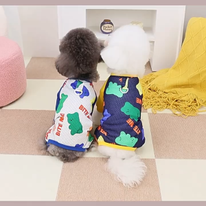 Áo liền quần Chó Mèo vải lưới thun co giãn 2 chiều kèm khoen móc (mẫu mới) - Love Pets Shop