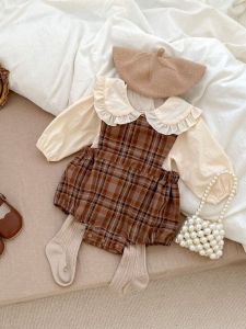 Princess Style Long Sleeve Baby Girl Romper Outfit Cotton Blend Fabric Newborn to 2 Years Old Spring Autumn Seasonal Use