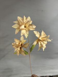 Wedding Decor Artificial Flowers Nine Branches Caramel Orange Color Series Silk Flowers Bouquet Decoration for Wedding Celebration