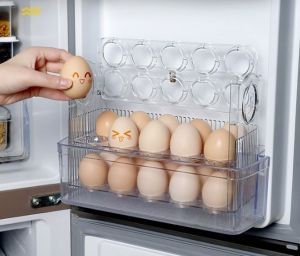 ชั้นวางไข่ 30 ใบ ที่วางไข่ ที่เก็บไข่ไก่ กล่องเก็บไข่ ชั้นเก็บไข่ ตู้เย็นได้ - 3 ราย