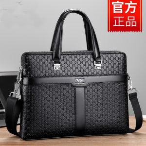 Luxury Brand Mens Real-Leather Bag Handbag Mens Business Men Business Briefcase Classy Computer Bag Large Capacity