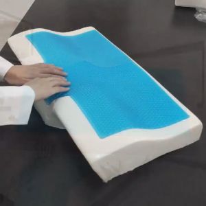 Cervical Pillow Silicone Gel Memory Foam Pillow Butterfly Neck Pillow Summer Ice-cool Slow Rebound Bed Pillows Deep Sleeping Home Beddings