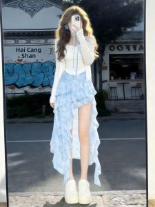 LIRUSHAN | Gentle Style Sweet Korean Long Dress