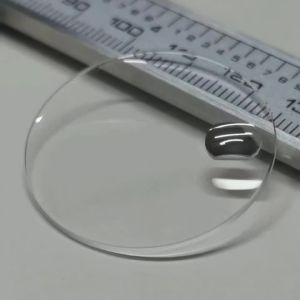 1.2mm Thick Date Window Watch Glass Round Flat Mineral Timepiece Sapphire Crystal Glass with Bubble Magnifier 28mm-32mm Diameter