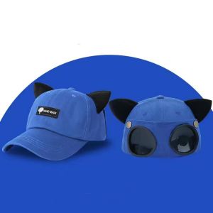 New Fashion with Cat Ears Aviator Glasses Baseball Cap Womens Sunglasses Duck Cap for Sun Protection