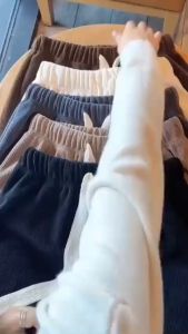 Quần nhung ống rộng thời trang Hàn Quốc dành cho nam và nữ-Mã 2