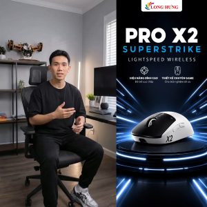 Chuột không dây Gaming Logitech Pro X2 Superstrike - Hàng chính hãng - Công nghệ SUPERSTRIKE Kết nối LIGHTSPEED Wireless Thời lượng pin dài