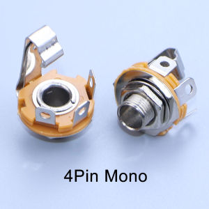  6.35mm / 6.5mm 1/4" Mono Stereo Plug Jack Audio Female Connector 6.35 Welding Type Microphone Panel Socket DIY Parts